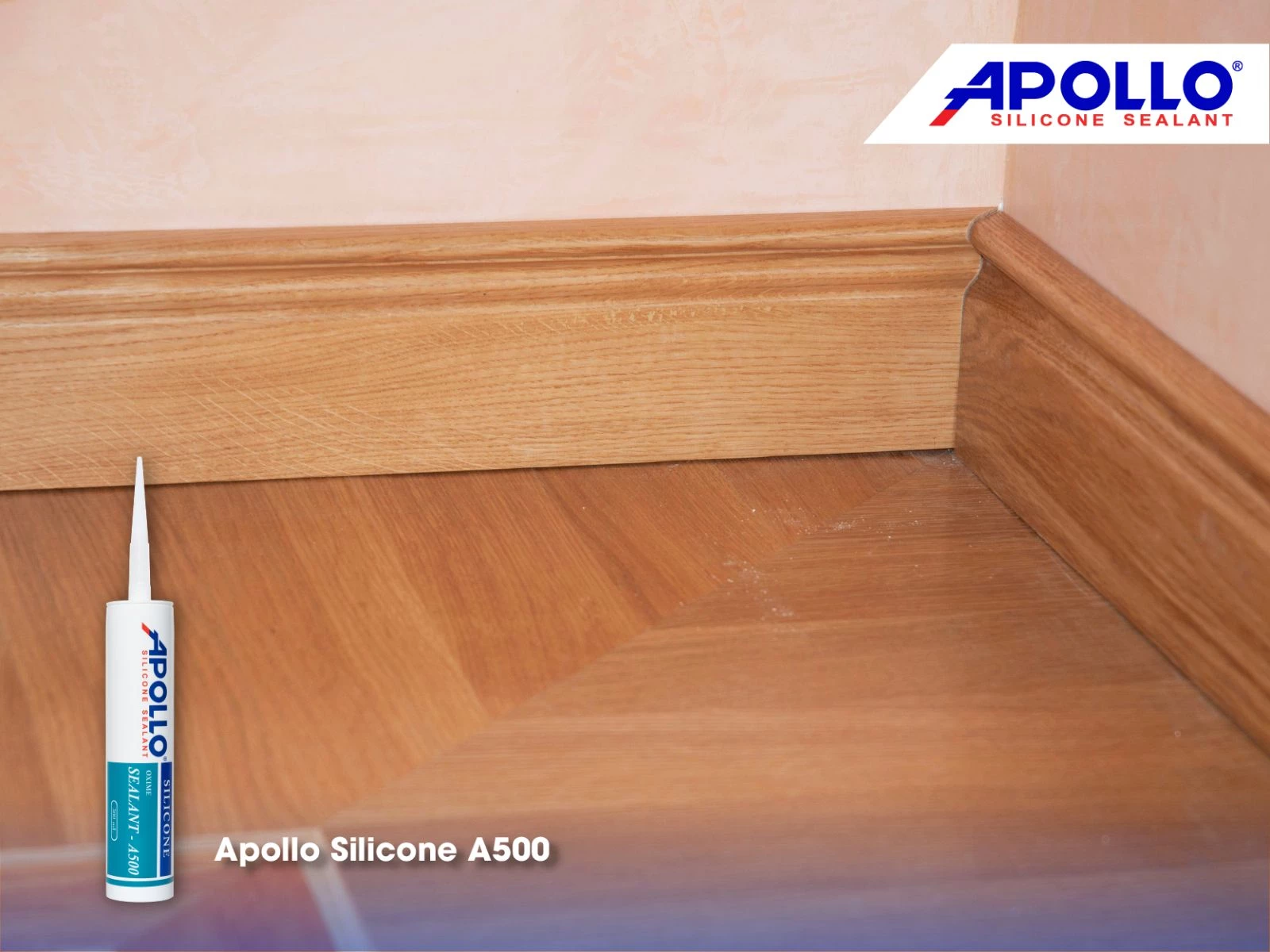 Sử dụng Apollo Silicone A500 màu gỗ để tạo được sự đồng nhất về màu sắc cho phào chân tường